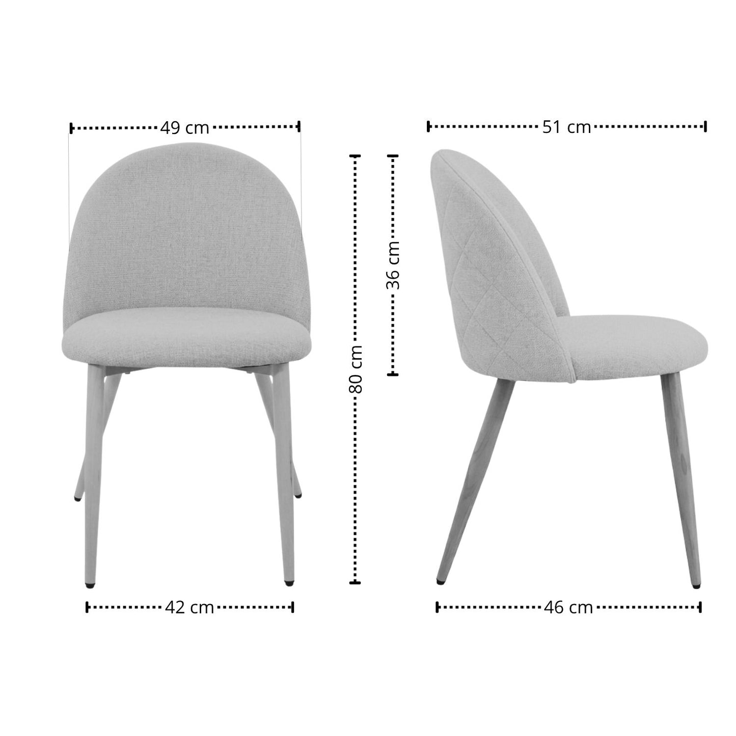 Silla Tapizada Anix Capuchino