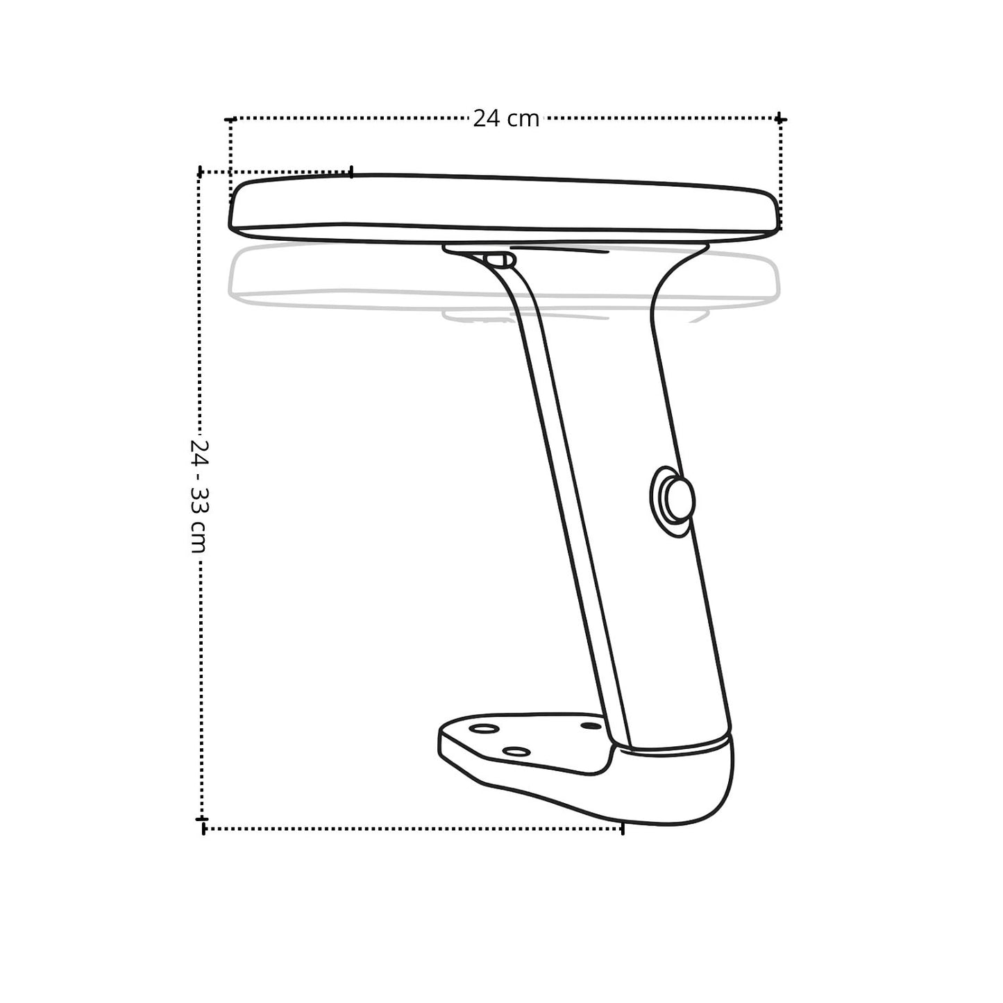 Par De Brazos Regulable En Altura Para Silla De Oficina