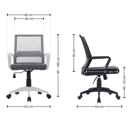 Silla De Oficina Gerente Stolk Gris 100X63X51