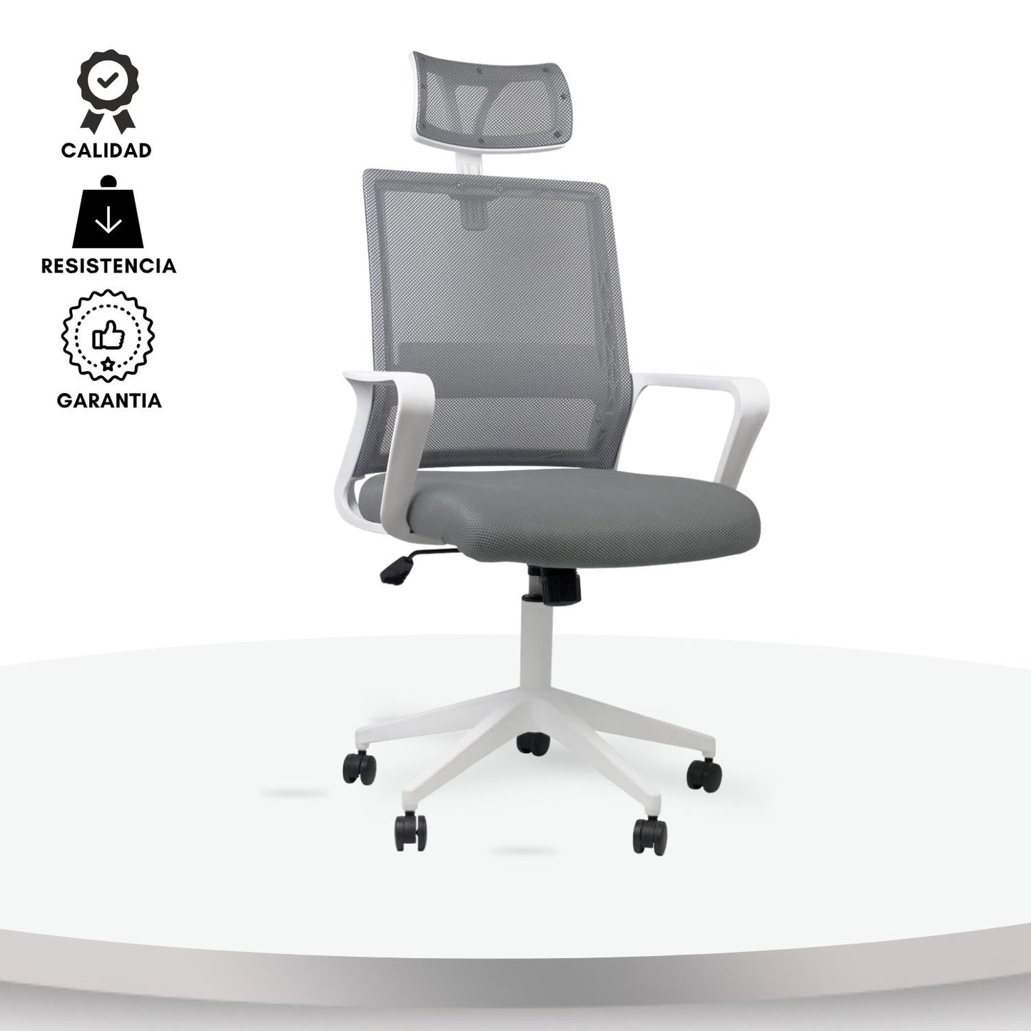 Silla De Oficina Presidente Stolk Gris 115X63X51