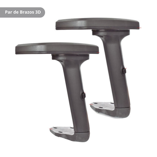 Par De Brazos Regulable En Altura Y 3D Para Silla De Oficina