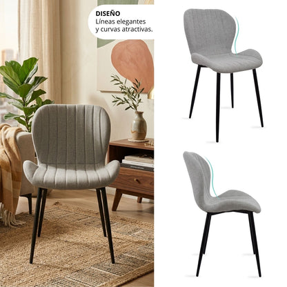 Silla Bella Gris Plata