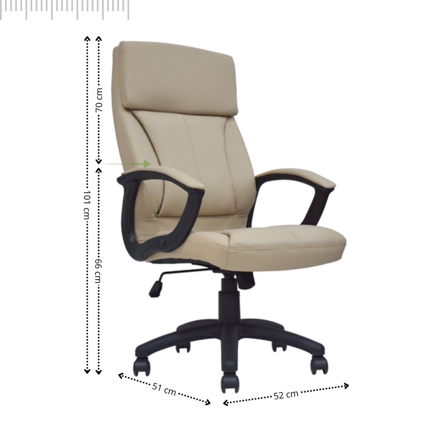 Silla Presidencial Altus Beige 101x52x51