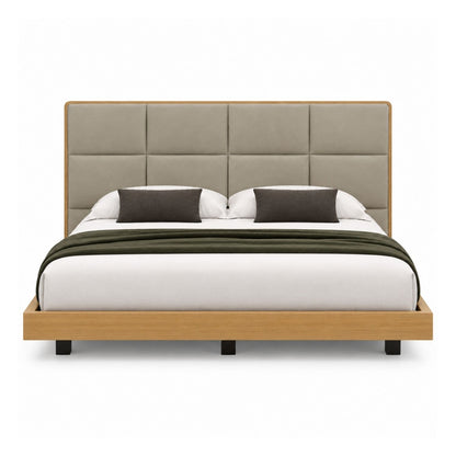 Cama King En Roble Taldy Con Mesas de Noche 200x200 Cocoa