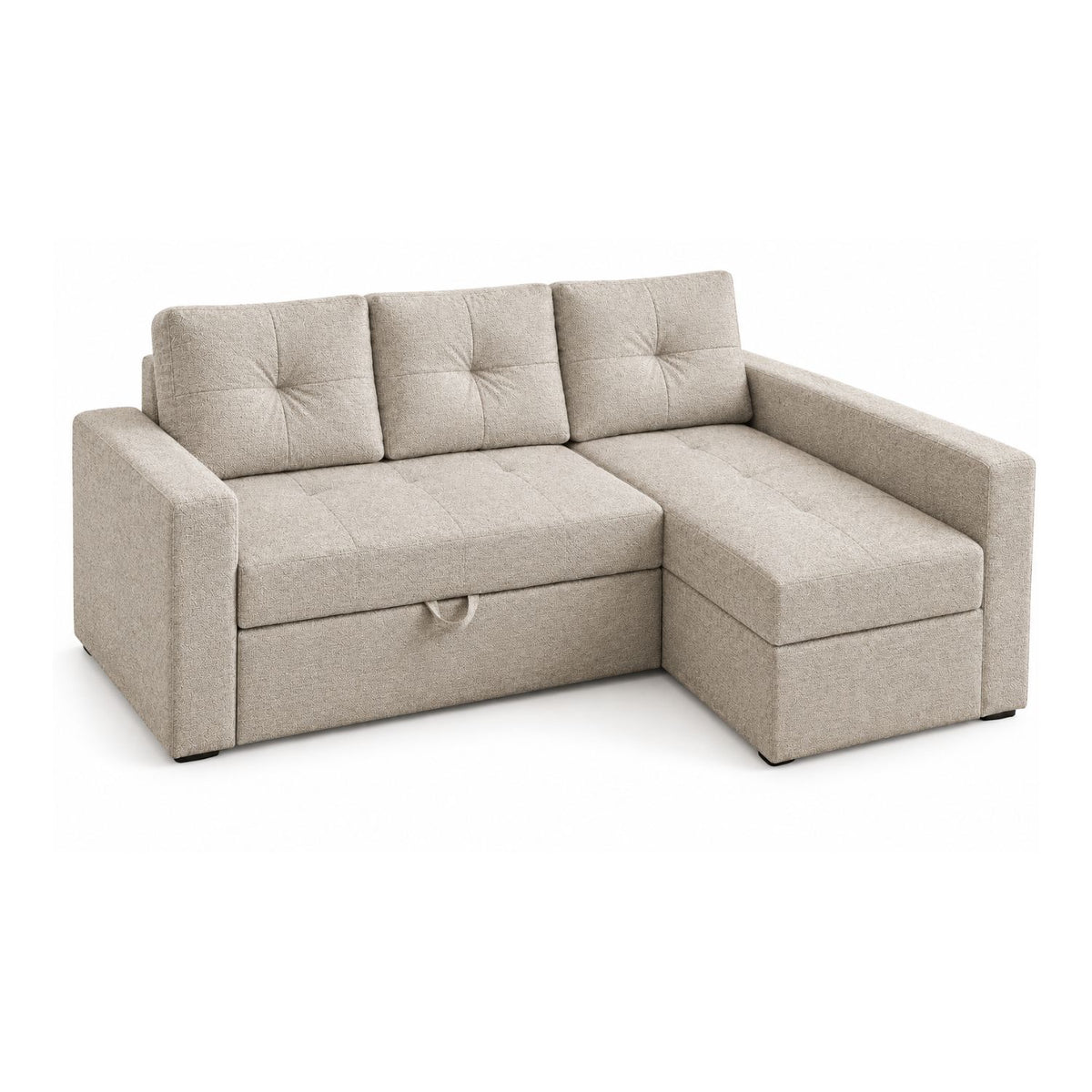Sofa cama en L Multifuncional Con Baul Gabel Marfil