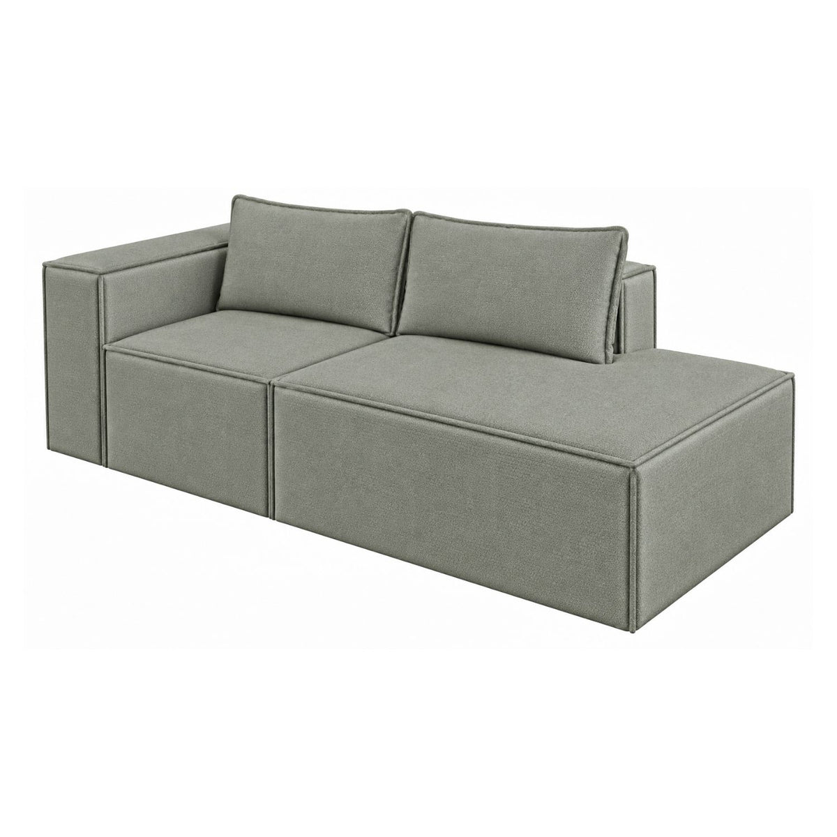 Sofa Modular Nexo En Madera Pino con Tela Premium Gris Plomo