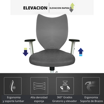 Silla De Oficina Espina De Pescado Gris