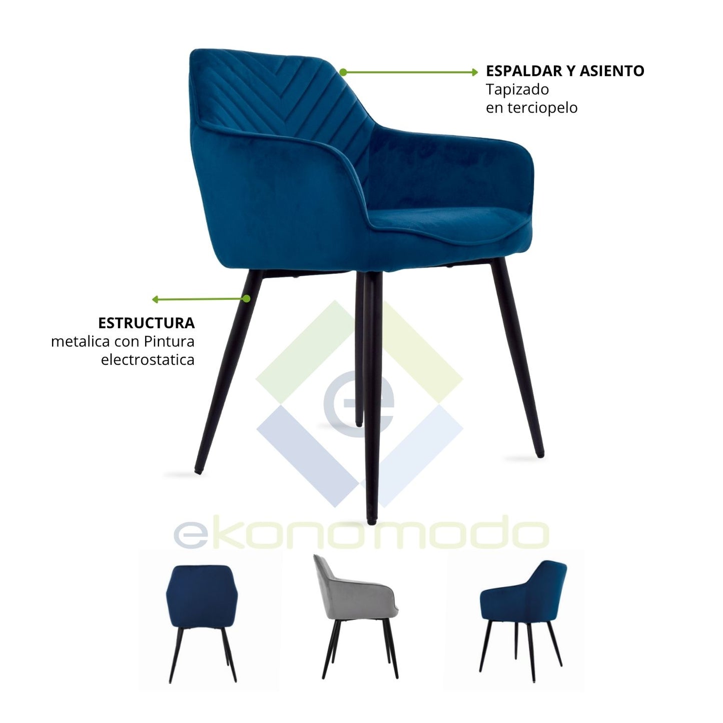 Poltrona Piramid Azul