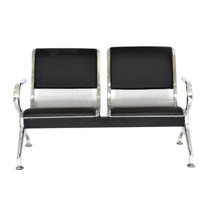 Silla Tandem 2 Puesto Tapizado Negro