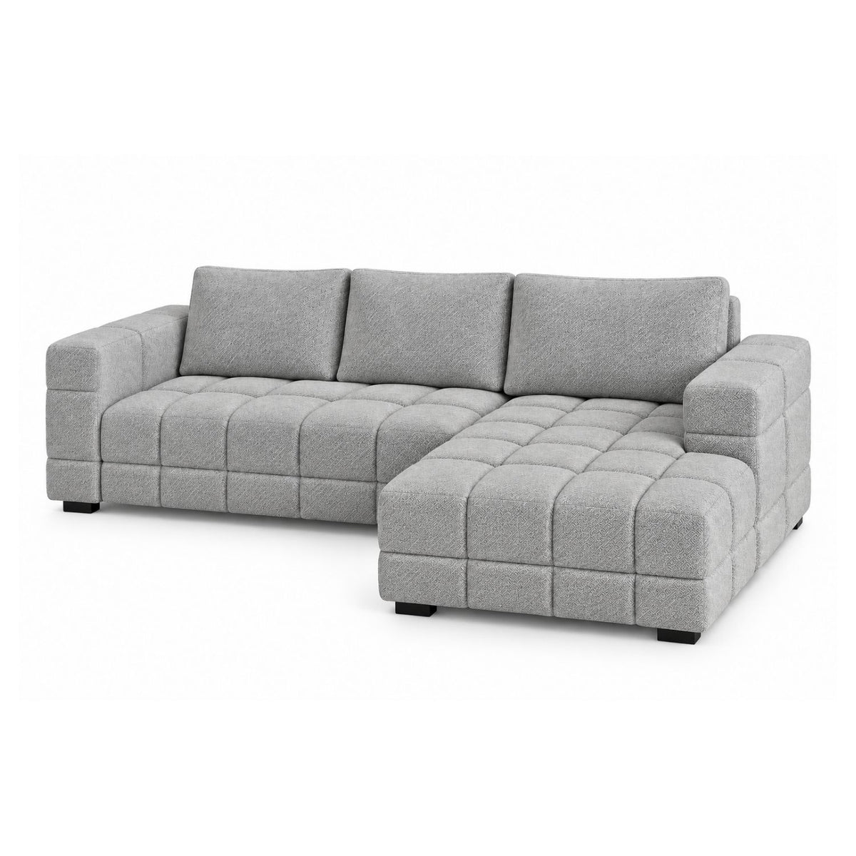 Sofa En L Modular En Madera Pino Faed Gris