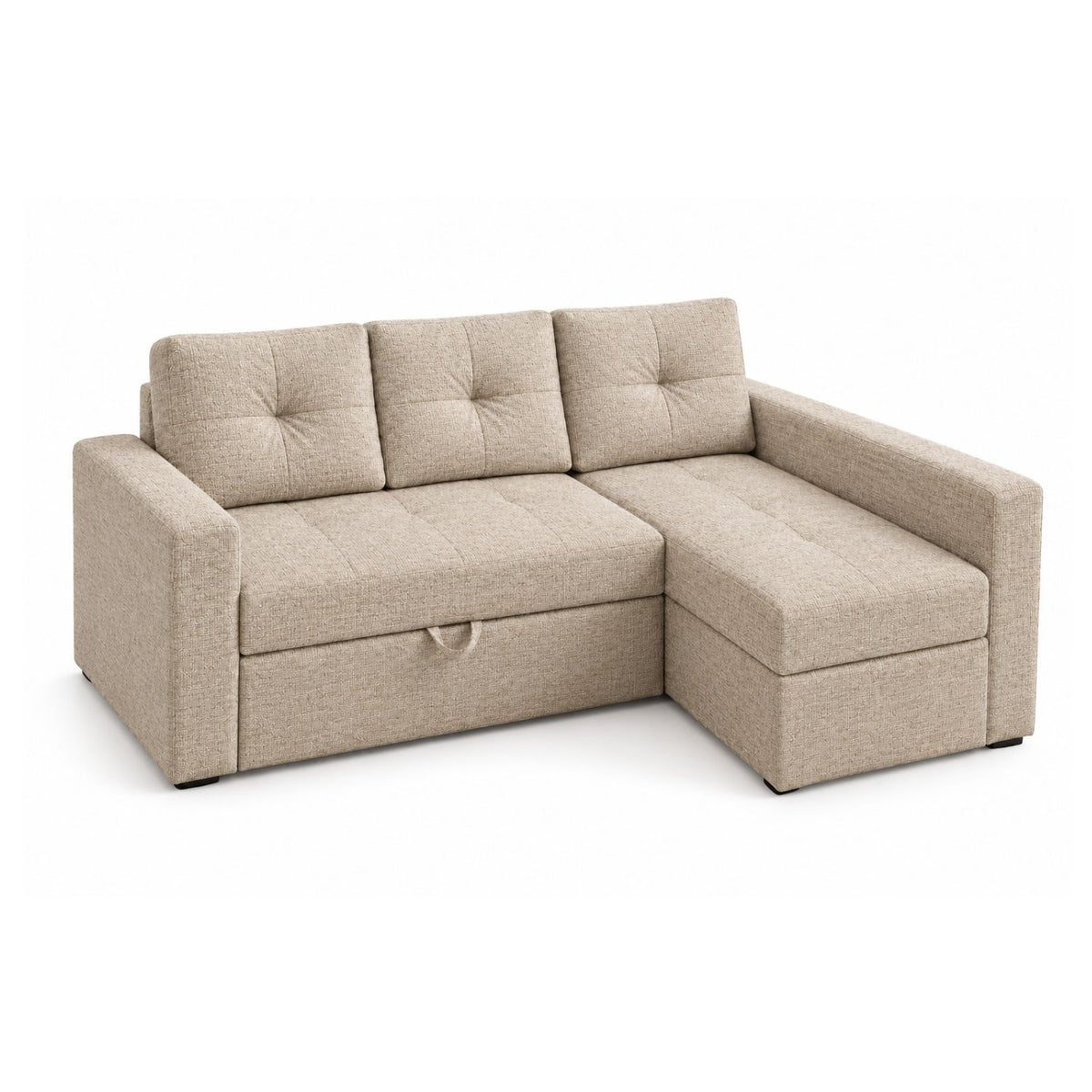 Sofa cama en L Multifuncional Con Baul Gabel Beige