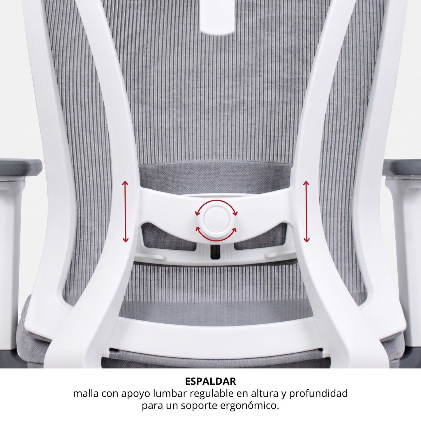 Silla Pluxy Presidente Gris Blanco