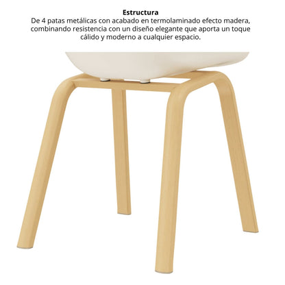 Silla Natura Tapizada Gris Oscuro