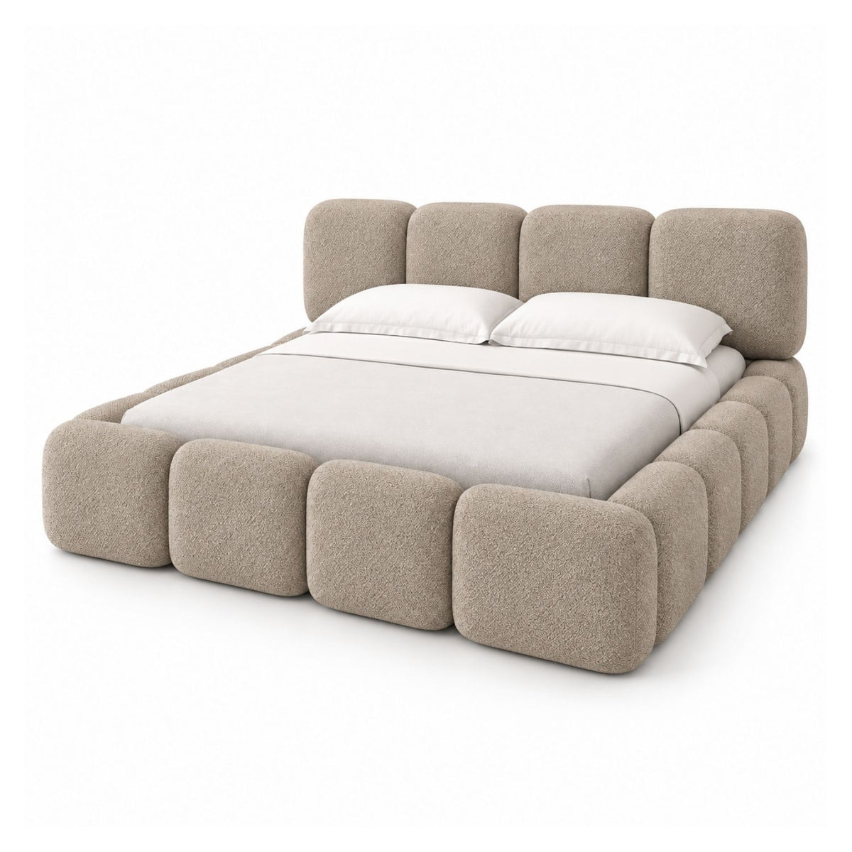 Cama King Tommy En Madera Pino 200x200 Camel