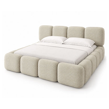 Cama King Tommy En Madera Pino 200x200 Almendra