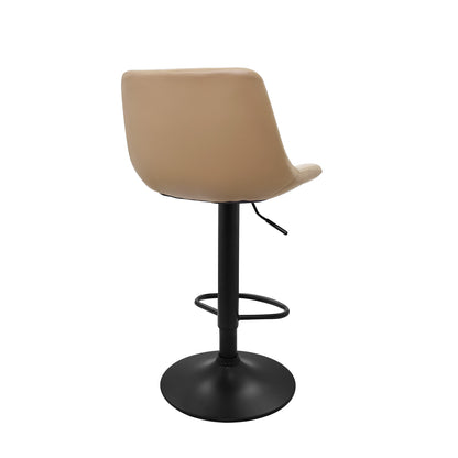 Silla De Barra Favil Tipo Cuero Taupe