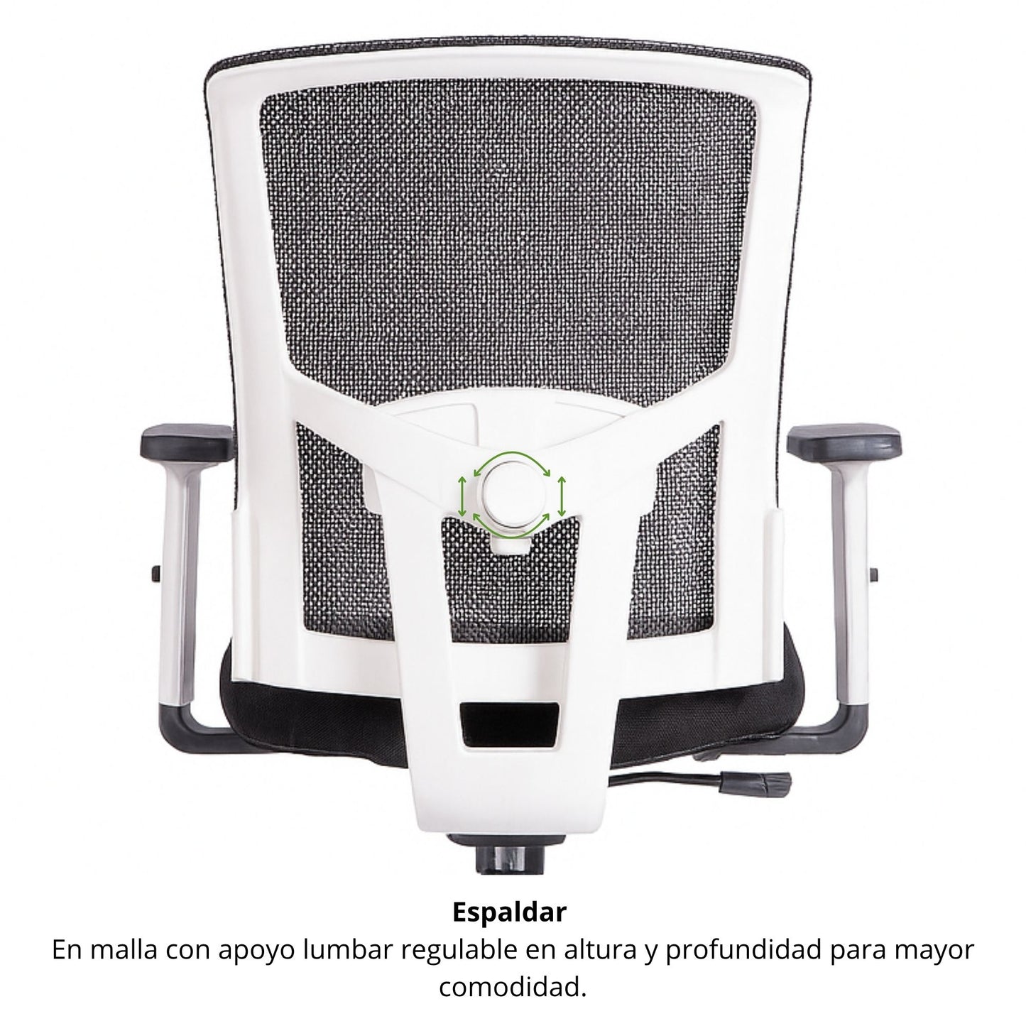 Combo Escritorio White + Silla de Oficina Cuba Negra Blanca