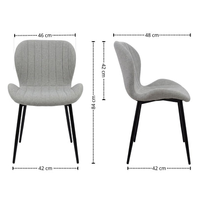 Silla Bella Gris Plata
