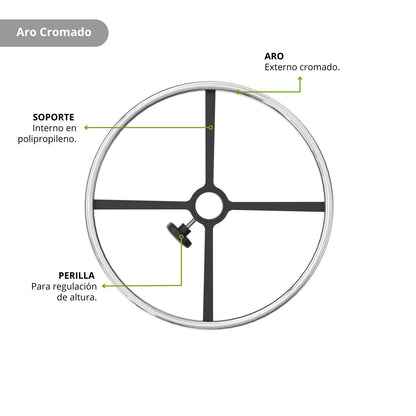 Aro Cromado Para Silla Cajero