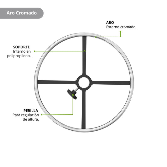 Aro Cromado Para Silla Cajero