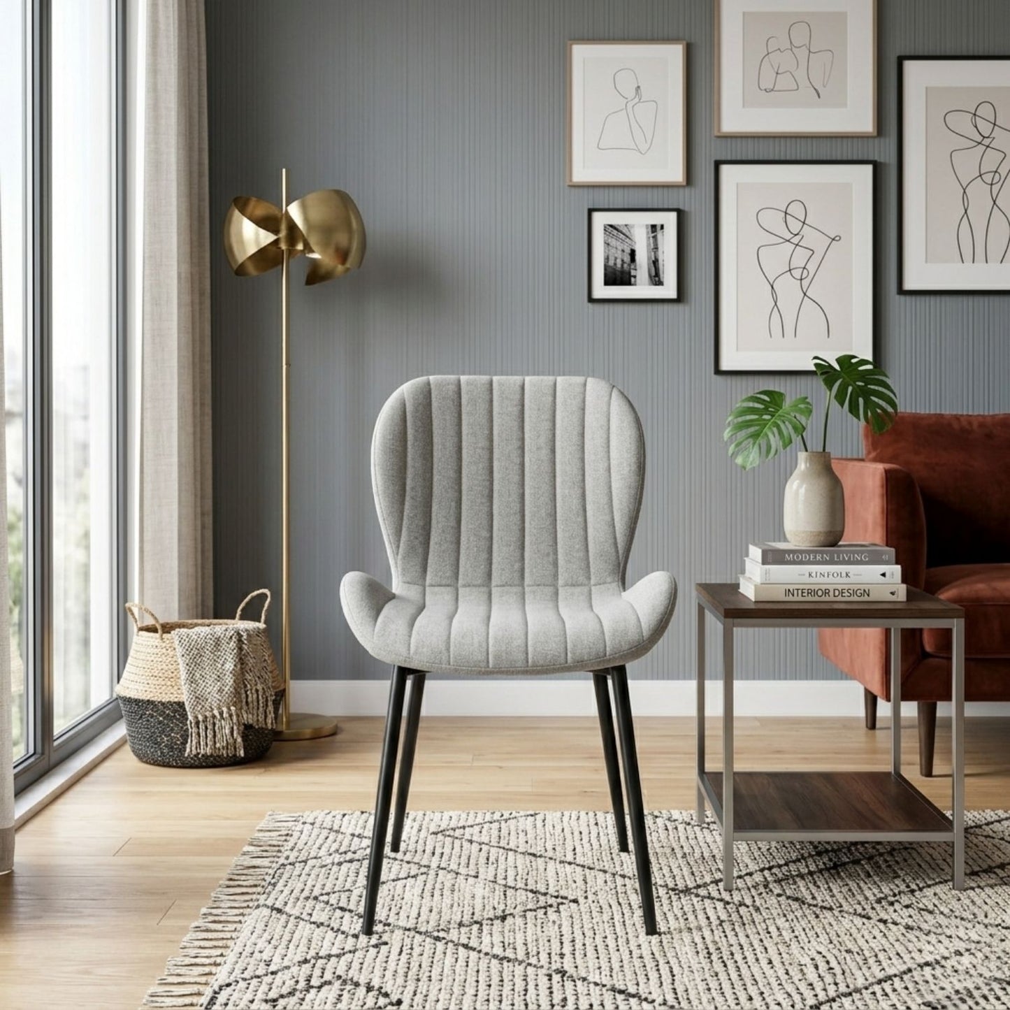 Silla Bella Gris Plata