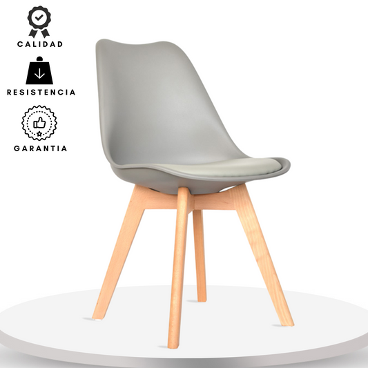 Silla Tapizada Milano Gris