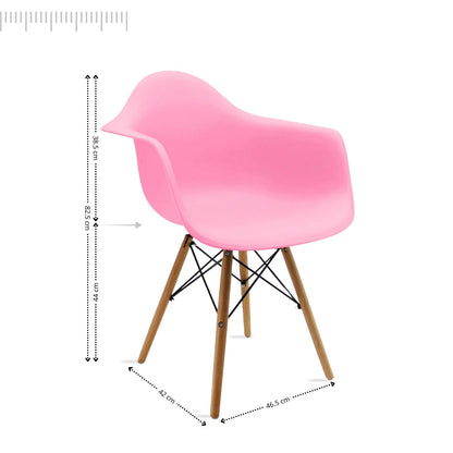 Silla Eames Brazos Rosada