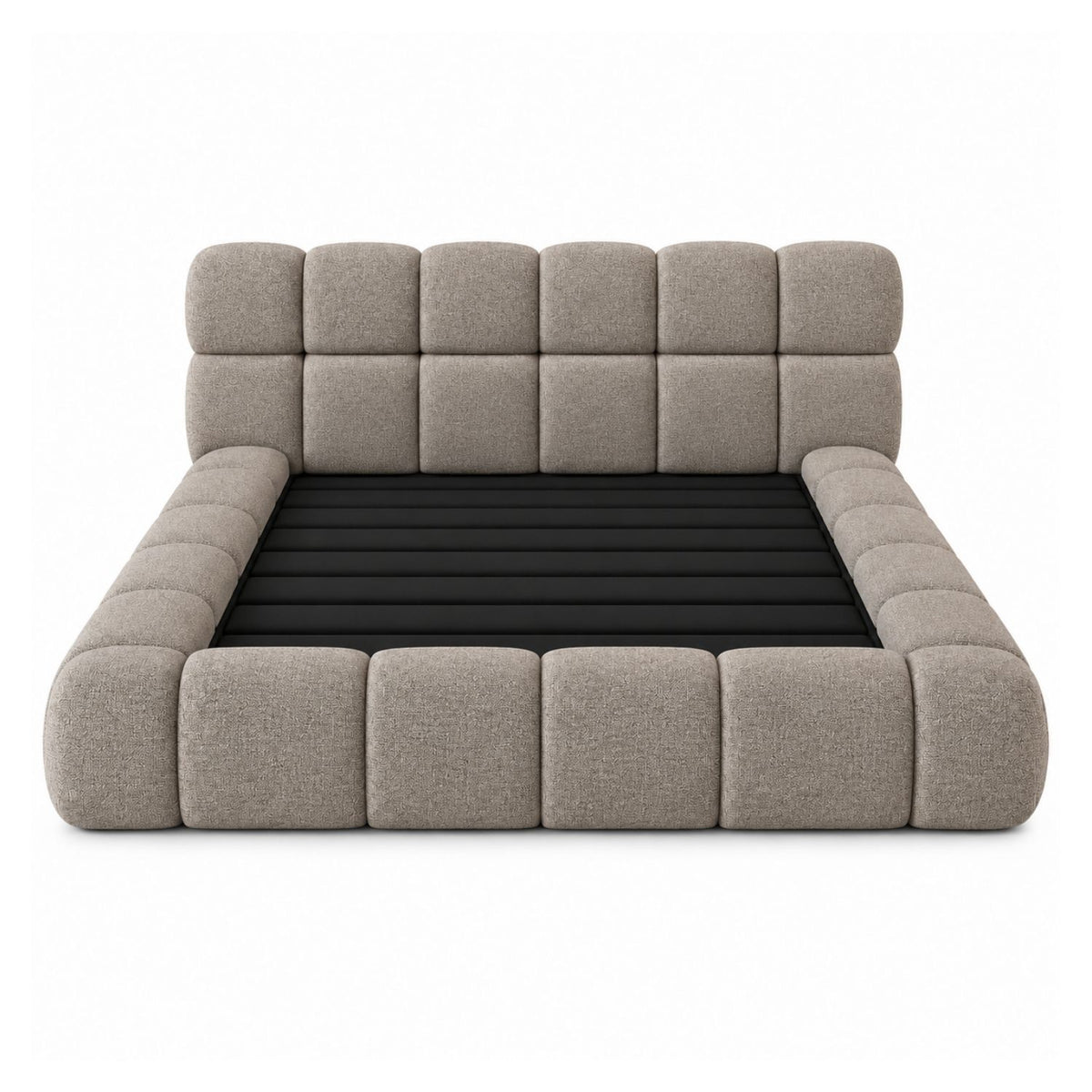 Cama Nube Queen En Madera Pino 160x190 Café