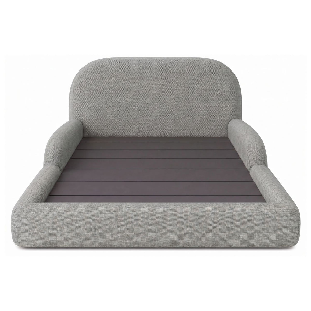Cama Infantil Montessori con Madera Pino  100x190 Gris Plata