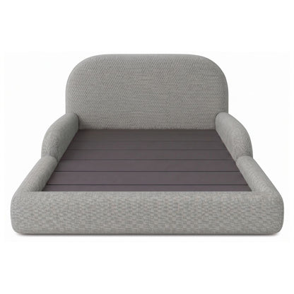 Cama Infantil Montessori con Madera Pino  100x190 Gris Plata