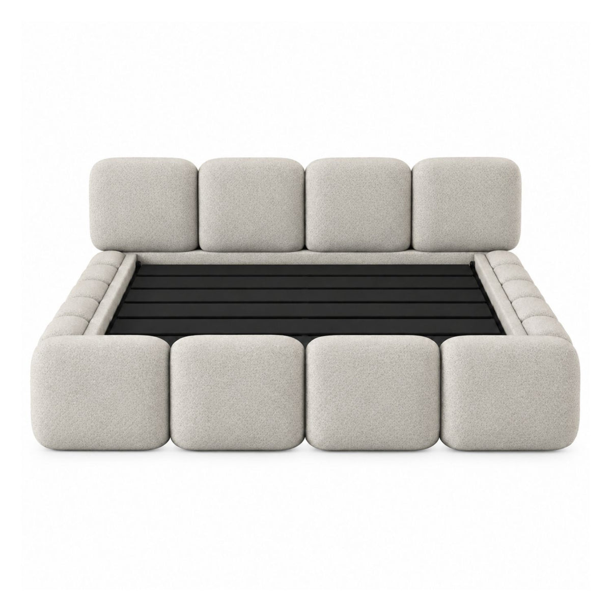 Cama King Tommy En Madera Pino 200x200 Taupe