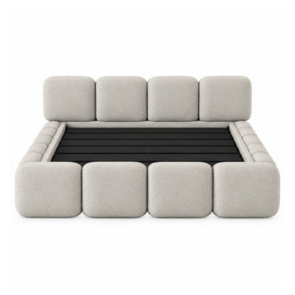 Cama King Tommy En Madera Pino 200x200 Taupe