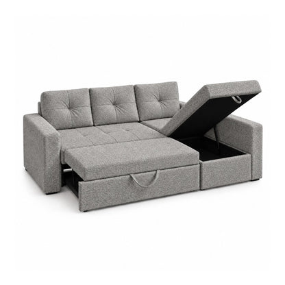 Sofa cama en L Multifuncional Con Baul Gabel Gris