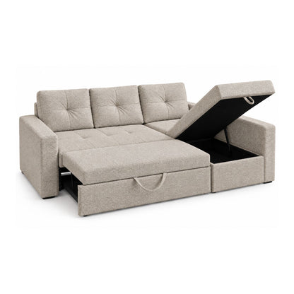 Sofa cama en L Multifuncional Con Baul Gabel Marfil