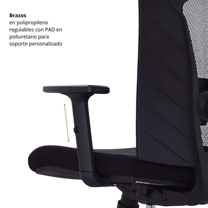 Silla de Oficina Turmanila Presidente Base Cromada