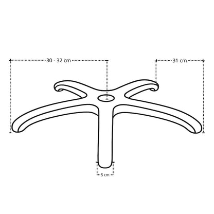 Araña De Nylon Para Silla De Oficina 60X31X5