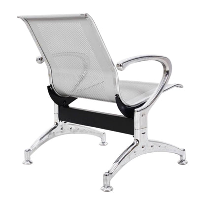 Silla Tandem 1 Puesto Cromado Azul