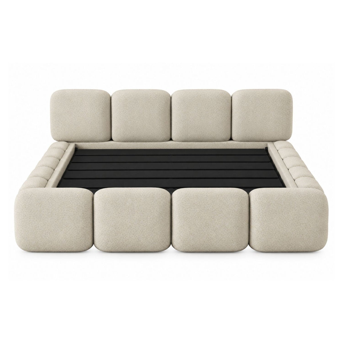 Cama King Tommy En Madera Pino 200x200 Almendra