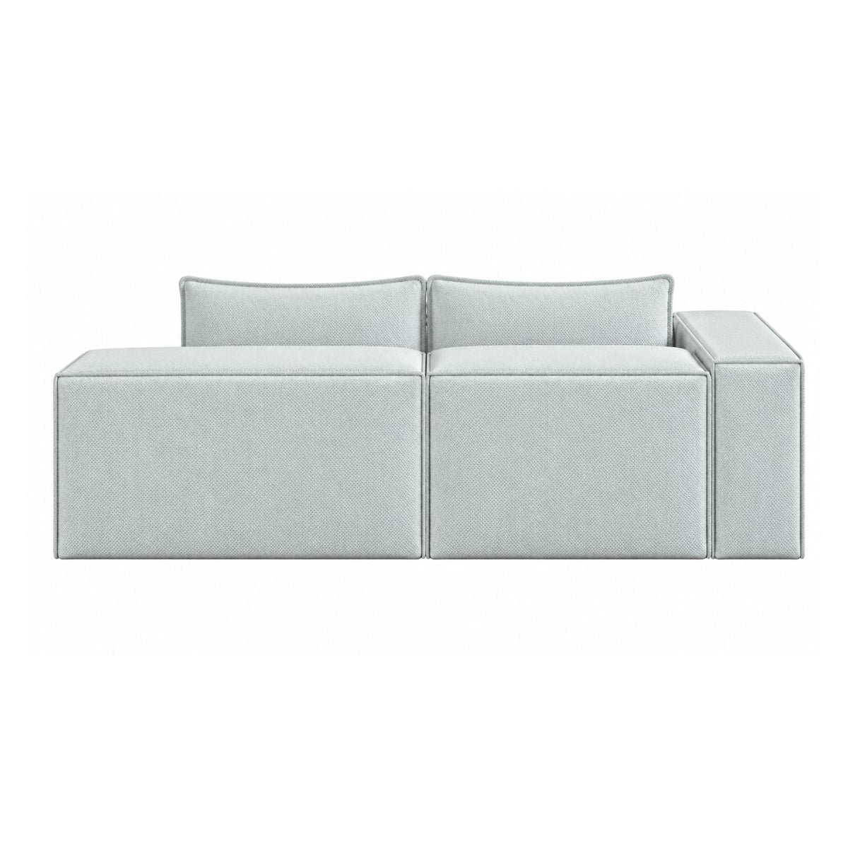 Sofa Modular Nexo En Madera Pino con Tela Premium Gris Perla