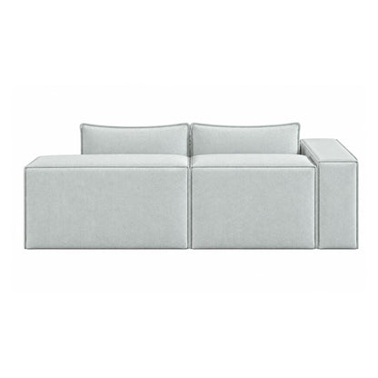Sofa Modular Nexo En Madera Pino con Tela Premium Gris Perla