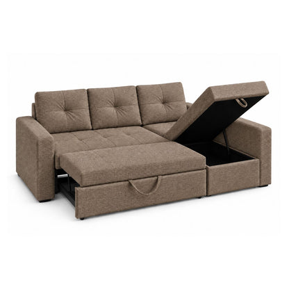 Sofa cama en L Multifuncional Con Baul Gabel Cafe