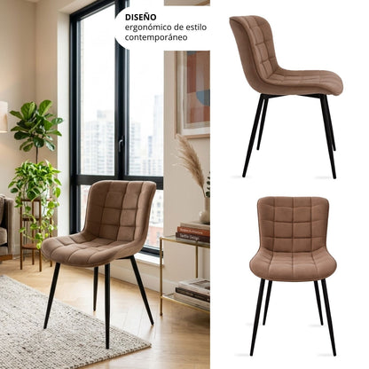 Silla Serene Tapizada Café