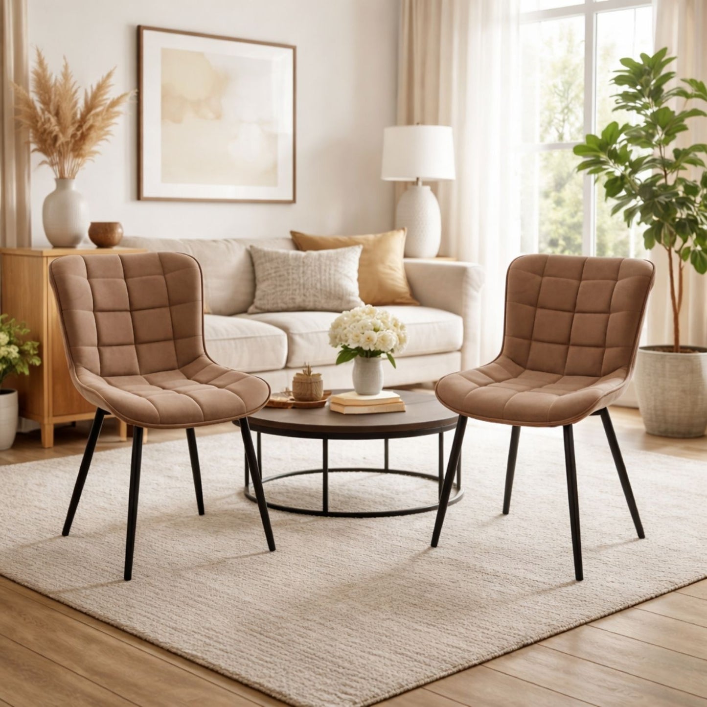 Silla Serene Tapizada Café