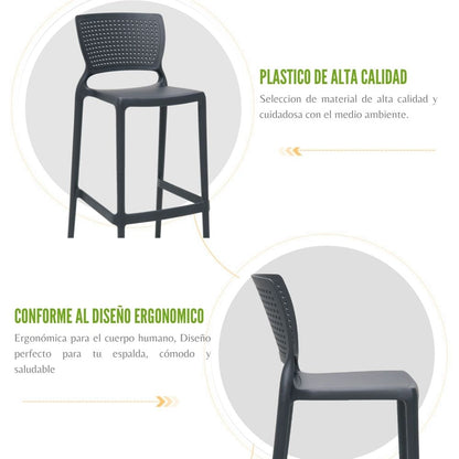 Silla de Barra Alice Negro