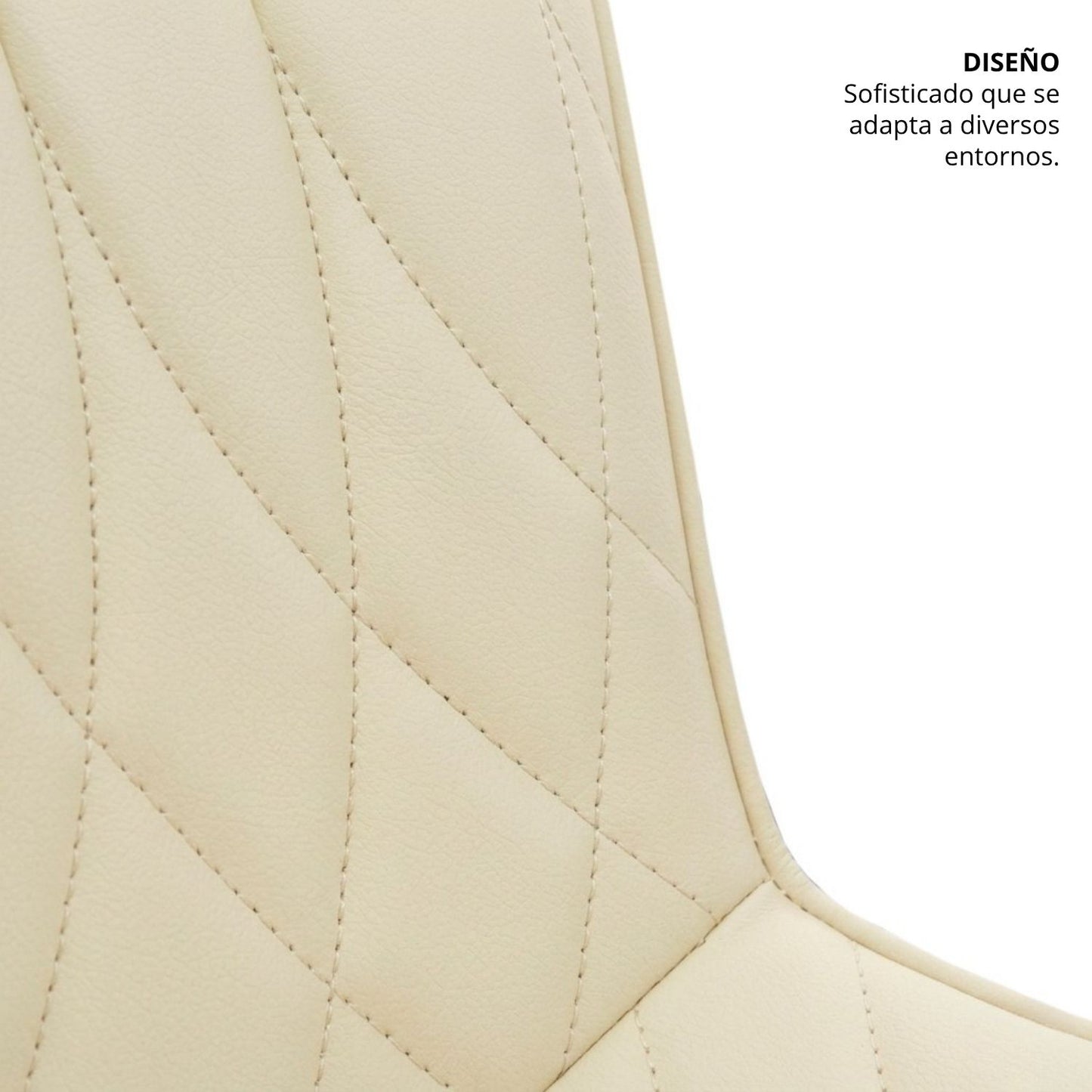 Silla Flor Tapizada Beige