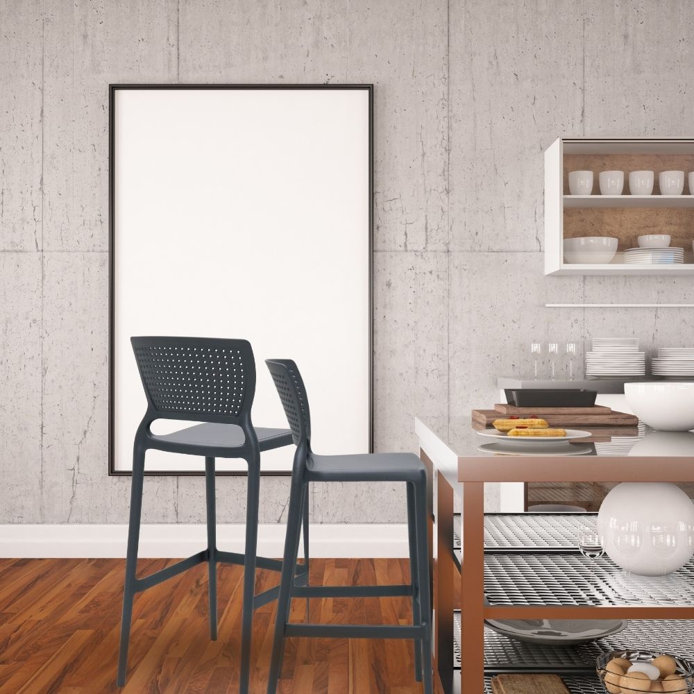 Silla de Barra Alice Negro