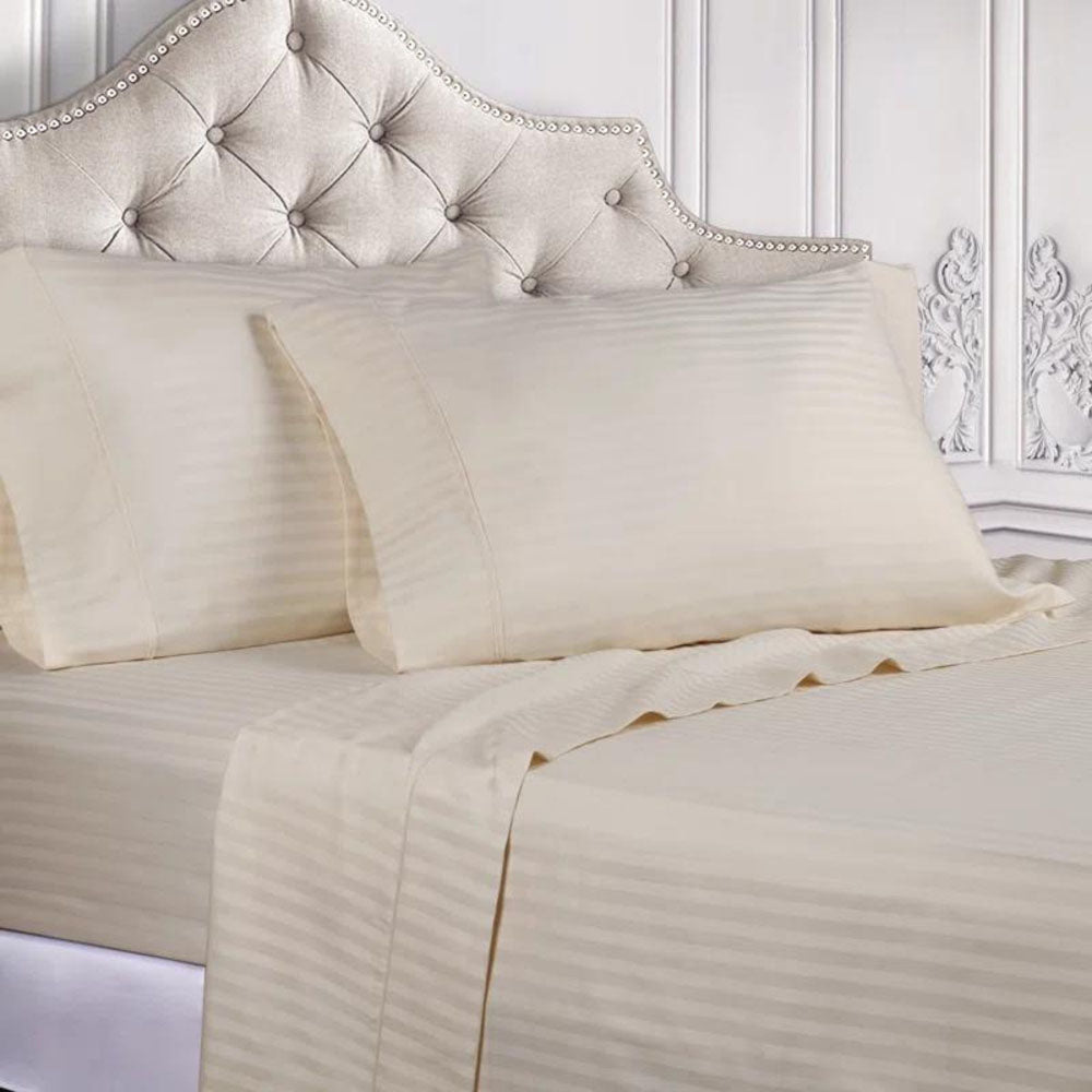 Sabanas Hoteleras Luxury 300 Hilos Sencillas 100 x 190 Beige