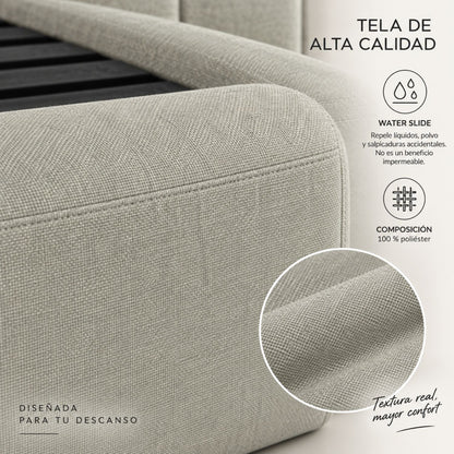 Cama Paleta Queen Nix En Madera Pino 160x190 Taupe