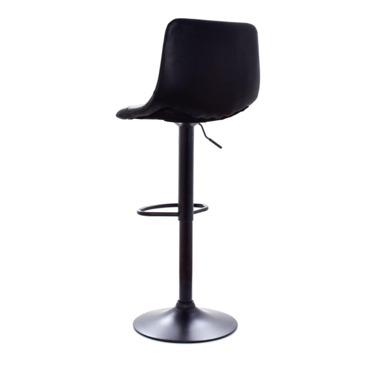 Silla De Barra James Tipo Cuero Negro