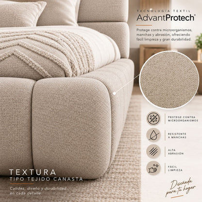 Cama Nube Doble En Madera Pino 140x190 Beige
